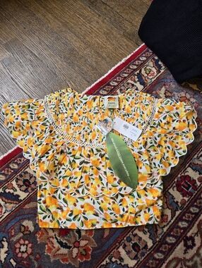 FARM Rio XS Cashew Crop-Top NWT